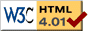 Den hr sidan har kontrollerats och fljer HTML 4.0-specifikationen.